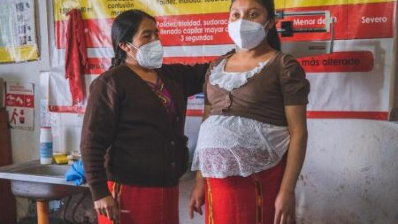 Mother to Be Woman in Guatemala getting a checkup