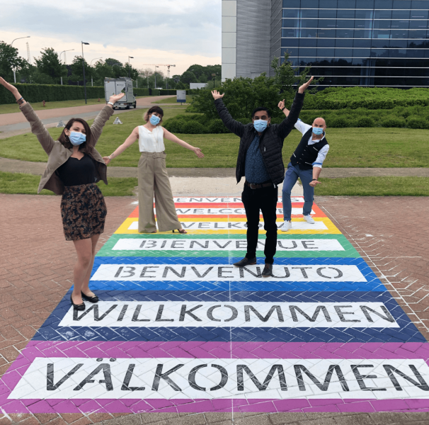 group of Johnson & Johnson employees in Belgium